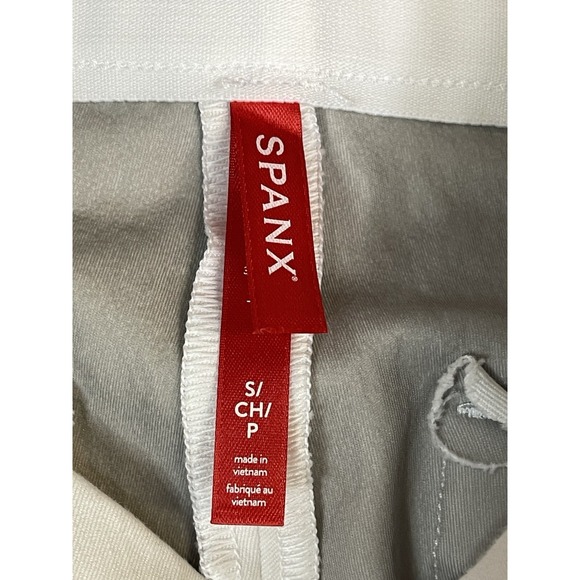 Spanx Pants Womens Small White On The Go Slim‎ Straight Pull On Stretch Mid Rise - Picture 4 of 14